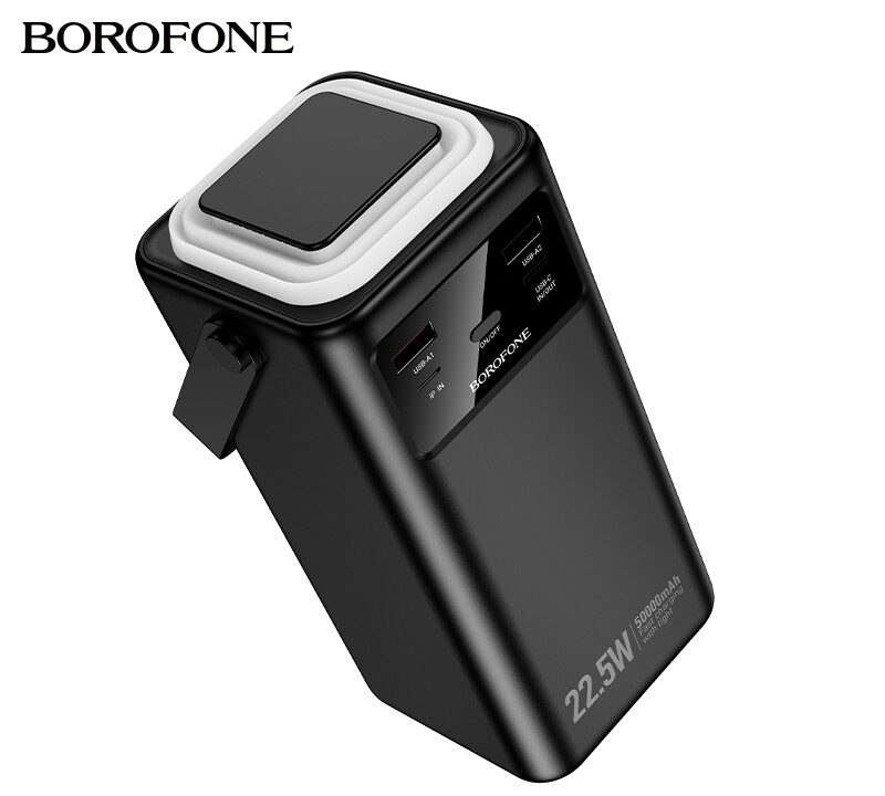 Batería Portátil con Linterna LED para Camping y Exterior