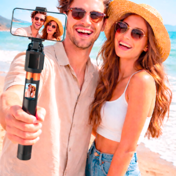 Palo Selfie Inteligente con Pantalla y Trípode Integrado